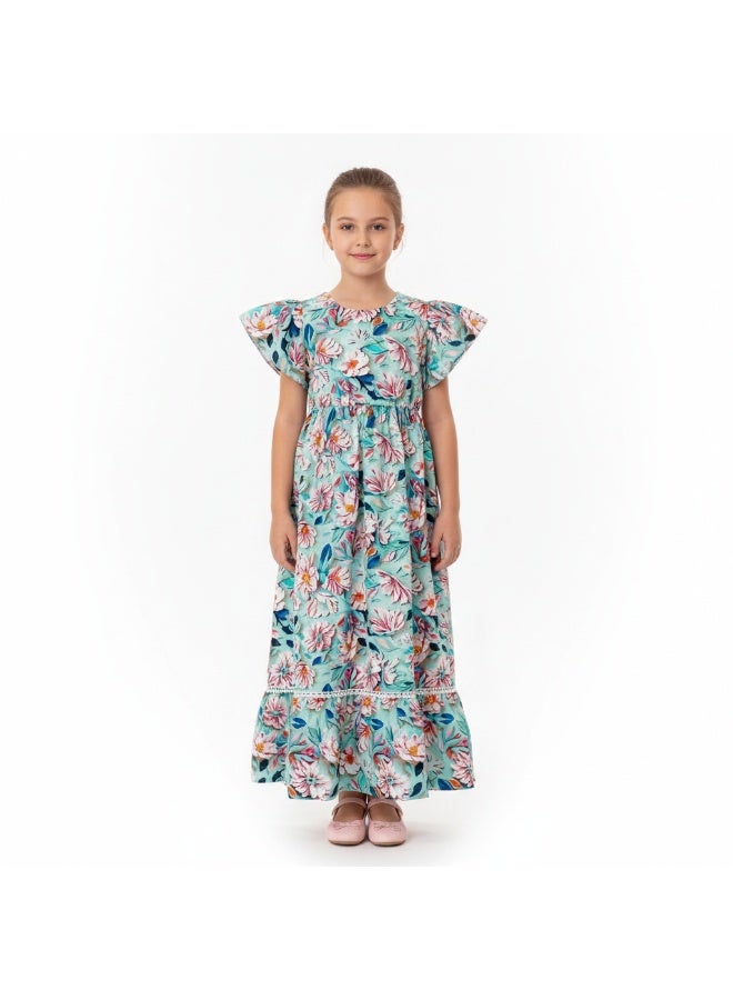 D'Daniela D' Daniela - Enchanted Florals Abaya Dress - Multicolor - Image 1